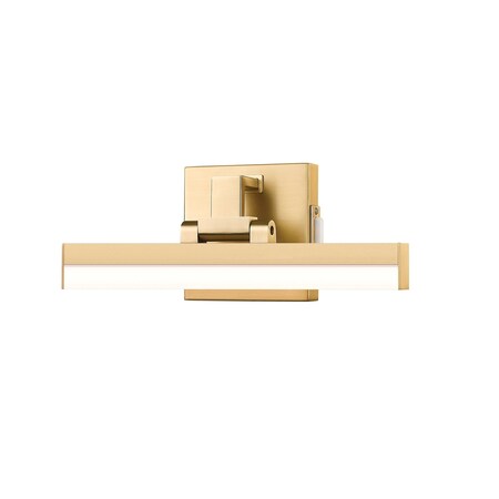 Z-Lite Liam Vanity, 1-Light, 13 In.W x 3 In.L x 5 In.H, Modern Gold/Frosted 1009-13W-MGLD-LED